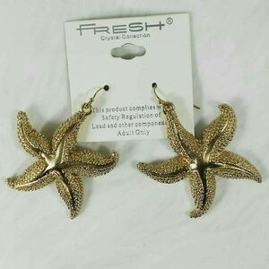 Golden Starfish Earrings